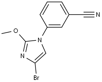 3-(4-bromo-2-methoxy-1H-imidazol-1-yl)benzonitrile Struktur