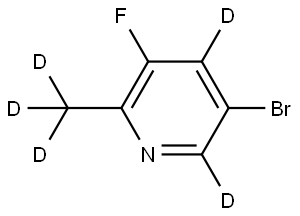 5-bromo-3-fluoro-2-(methyl-d3)pyridine-4,6-d2 Struktur