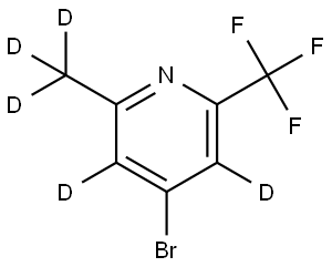 4-bromo-2-(methyl-d3)-6-(trifluoromethyl)pyridine-3,5-d2 Struktur