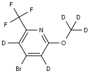 4-bromo-2-(methoxy-d3)-6-(trifluoromethyl)pyridine-3,5-d2 Struktur