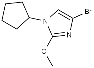 4-bromo-1-cyclopentyl-2-methoxy-1H-imidazole Struktur