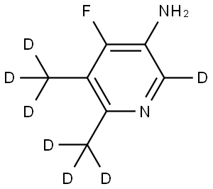 4-fluoro-5,6-bis(methyl-d3)pyridin-2-d-3-amine Struktur