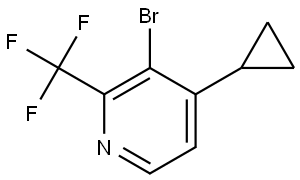 3-bromo-4-cyclopropyl-2-(trifluoromethyl)pyridine Struktur