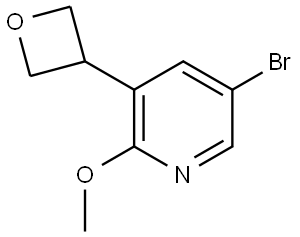 5-bromo-2-methoxy-3-(oxetan-3-yl)pyridine Struktur