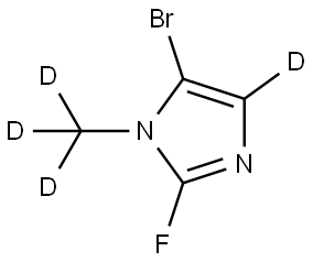 5-bromo-2-fluoro-1-(methyl-d3)-1H-imidazole-4-d Struktur