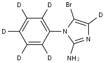 5-bromo-1-(phenyl-d5)-1H-imidazol-4-d-2-amine Struktur