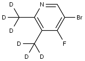 5-bromo-4-fluoro-2,3-bis(methyl-d3)pyridine Struktur