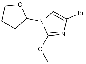 4-bromo-2-methoxy-1-(tetrahydrofuran-2-yl)-1H-imidazole Struktur