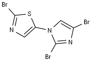 2-bromo-5-(2,4-dibromo-1H-imidazol-1-yl)thiazole Struktur