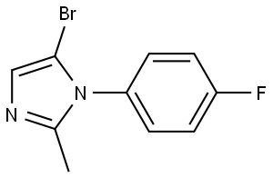 5-bromo-1-(4-fluorophenyl)-2-methyl-1H-imidazole Struktur