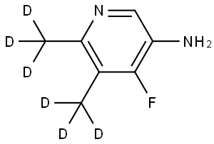 4-fluoro-5,6-bis(methyl-d3)pyridin-3-amine Struktur