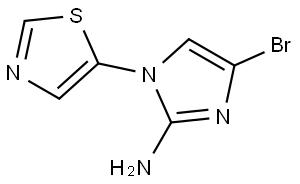 4-bromo-1-(thiazol-5-yl)-1H-imidazol-2-amine Struktur