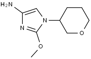 2-methoxy-1-(tetrahydro-2H-pyran-3-yl)-1H-imidazol-4-amine Struktur