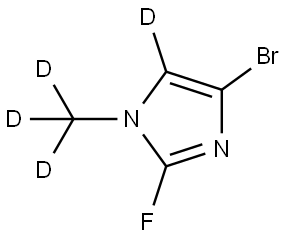 4-bromo-2-fluoro-1-(methyl-d3)-1H-imidazole-5-d Struktur