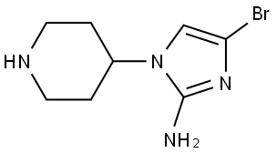 4-bromo-1-(piperidin-4-yl)-1H-imidazol-2-amine Struktur