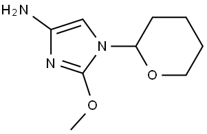 2-methoxy-1-(tetrahydro-2H-pyran-2-yl)-1H-imidazol-4-amine Struktur