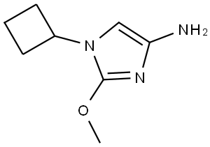 1-cyclobutyl-2-methoxy-1H-imidazol-4-amine Struktur