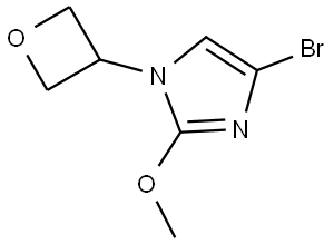 4-bromo-2-methoxy-1-(oxetan-3-yl)-1H-imidazole Struktur