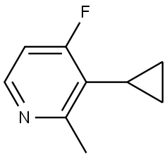 3-cyclopropyl-4-fluoro-2-methylpyridine Struktur