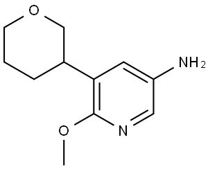 6-methoxy-5-(tetrahydro-2H-pyran-3-yl)pyridin-3-amine Struktur