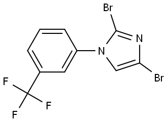 2,4-dibromo-1-(3-(trifluoromethyl)phenyl)-1H-imidazole Struktur