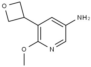 6-methoxy-5-(oxetan-3-yl)pyridin-3-amine Struktur