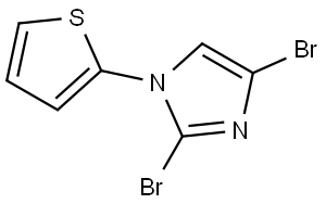 2,4-dibromo-1-(thiophen-2-yl)-1H-imidazole Struktur