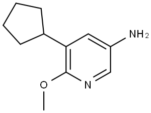 5-cyclopentyl-6-methoxypyridin-3-amine Struktur