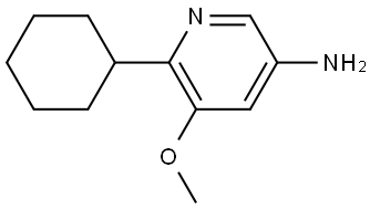 6-cyclohexyl-5-methoxypyridin-3-amine Struktur