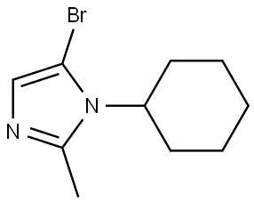 5-bromo-1-cyclohexyl-2-methyl-1H-imidazole Struktur