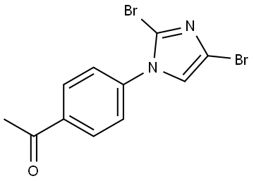 1-(4-(2,4-dibromo-1H-imidazol-1-yl)phenyl)ethan-1-one Struktur