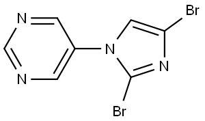 5-(2,4-dibromo-1H-imidazol-1-yl)pyrimidine Struktur