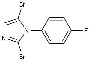 2,5-dibromo-1-(4-fluorophenyl)-1H-imidazole Struktur