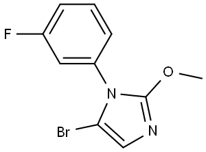 5-bromo-1-(3-fluorophenyl)-2-methoxy-1H-imidazole Struktur