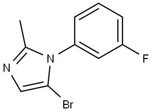 5-bromo-1-(3-fluorophenyl)-2-methyl-1H-imidazole Struktur