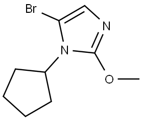 5-bromo-1-cyclopentyl-2-methoxy-1H-imidazole Struktur