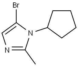 5-bromo-1-cyclopentyl-2-methyl-1H-imidazole Struktur