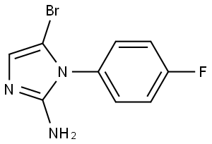 5-bromo-1-(4-fluorophenyl)-1H-imidazol-2-amine Struktur