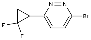 3-bromo-6-(2,2-difluorocyclopropyl)pyridazine Struktur