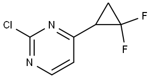 2-chloro-4-(2,2-difluorocyclopropyl)pyrimidine Struktur