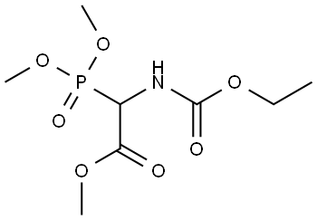 2-(Dimethoxyphosphinyl)-N-(ethoxycarbonyl)glycinemethylester Struktur