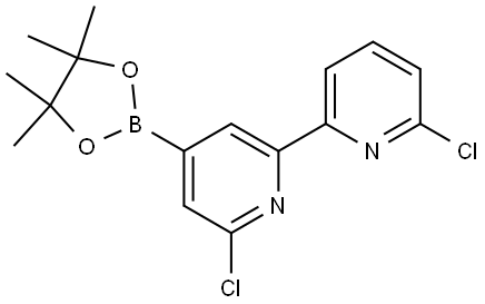 6,6'-dichloro-4-(4,4,5,5-tetramethyl-1,3,2-dioxaborolan-2-yl)-2,2'-bipyridine Struktur