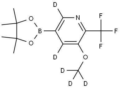 3-(methoxy-d3)-5-(4,4,5,5-tetramethyl-1,3,2-dioxaborolan-2-yl)-2-(trifluoromethyl)pyridine-4,6-d2 Struktur