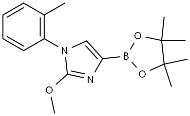 2-methoxy-4-(4,4,5,5-tetramethyl-1,3,2-dioxaborolan-2-yl)-1-(o-tolyl)-1H-imidazole Struktur