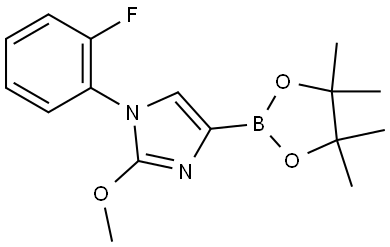 1-(2-fluorophenyl)-2-methoxy-4-(4,4,5,5-tetramethyl-1,3,2-dioxaborolan-2-yl)-1H-imidazole Struktur