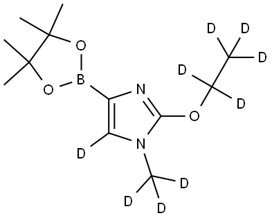 2-(ethoxy-d5)-1-(methyl-d3)-4-(4,4,5,5-tetramethyl-1,3,2-dioxaborolan-2-yl)-1H-imidazole-5-d Struktur