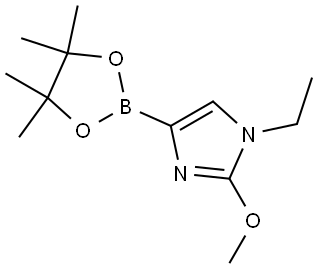 1-ethyl-2-methoxy-4-(4,4,5,5-tetramethyl-1,3,2-dioxaborolan-2-yl)-1H-imidazole Struktur