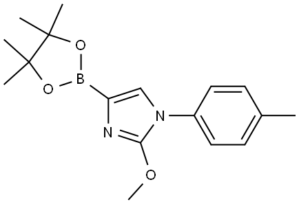 2-methoxy-4-(4,4,5,5-tetramethyl-1,3,2-dioxaborolan-2-yl)-1-(p-tolyl)-1H-imidazole Struktur