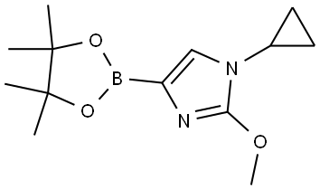 1-cyclopropyl-2-methoxy-4-(4,4,5,5-tetramethyl-1,3,2-dioxaborolan-2-yl)-1H-imidazole Struktur