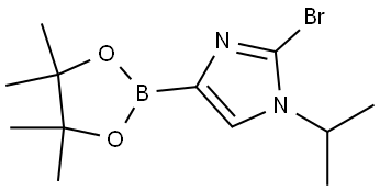 2-bromo-1-isopropyl-4-(4,4,5,5-tetramethyl-1,3,2-dioxaborolan-2-yl)-1H-imidazole Struktur